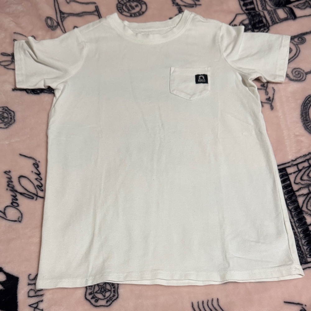 Rags White T-Shirt with Pocket